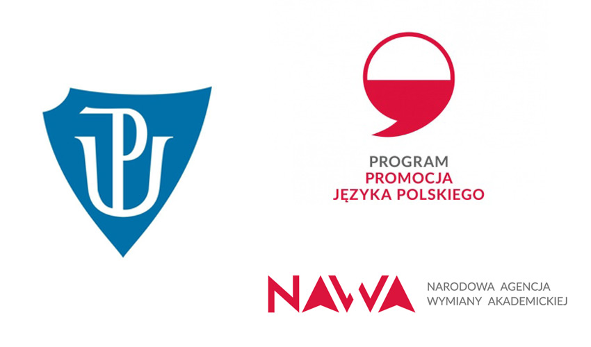 W tle widoczne logo UP, Programu Promocja Języka Polskiego oraz Narodowej Agencji Wymiany Akademickiej