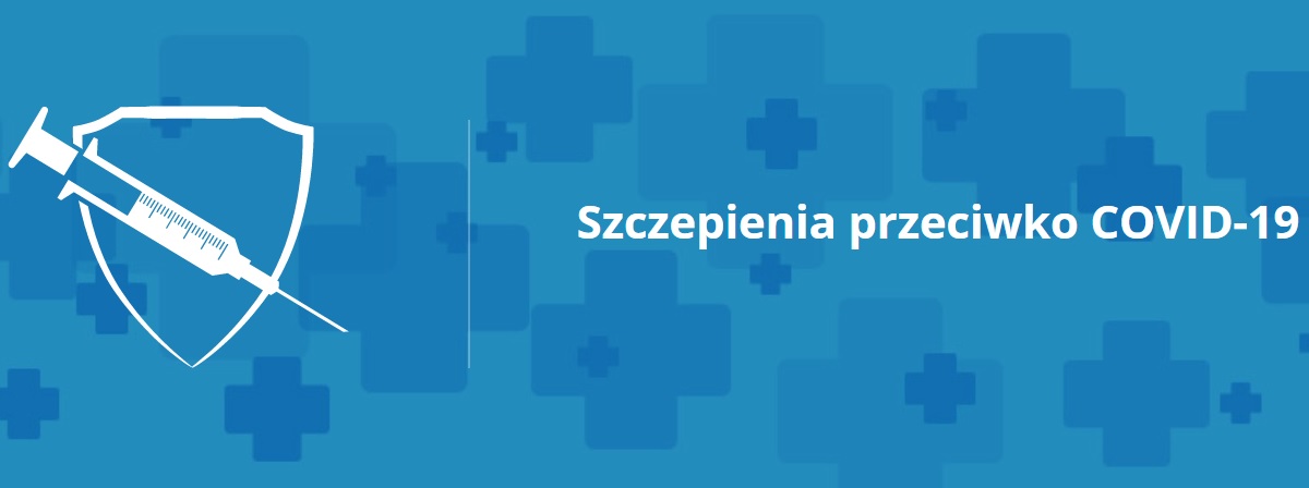 Zdjęcie przedstawia tekst "Szczepienia przeciwko COVID-19"