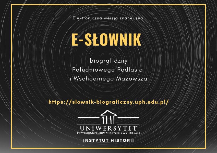  E-SŁOWNIK biograficzny Południowego Podlasia i Wschodniego Mazowsza