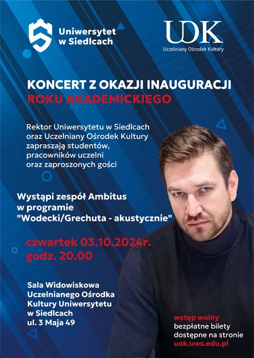 plakat koncert rok akademicki 2024 k